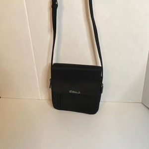 Nine West Black Nylon Crossbody Purse Tote Shoulder Bag